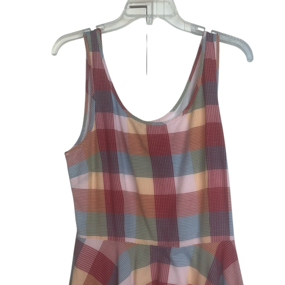 LL Bean Madras plaid A-line or sheath dress Size 8 - Picture 3 of 9